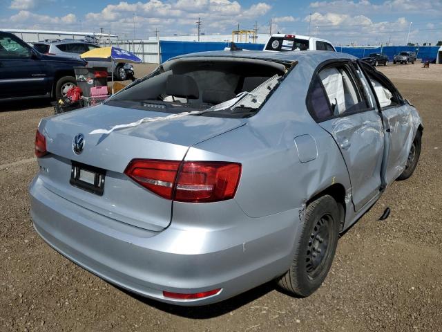 3VW2K7AJ4FM297490 - 2015 VOLKSWAGEN JETTA BASE 银色 照片 4