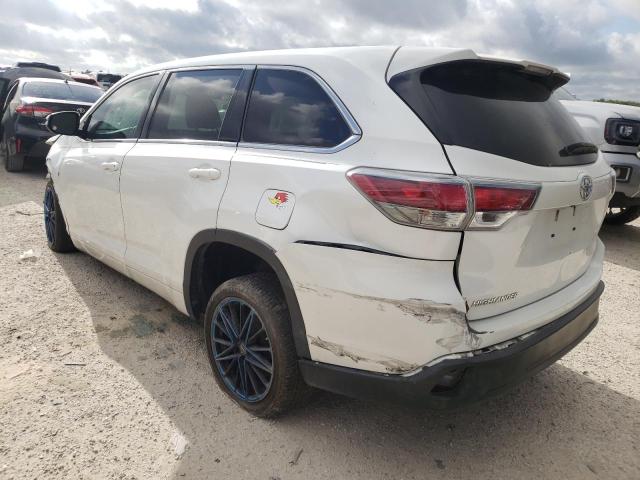 5TDZKRFH0GS183684 - 2016 TOYOTA HIGHLANDER WHITE photo 3