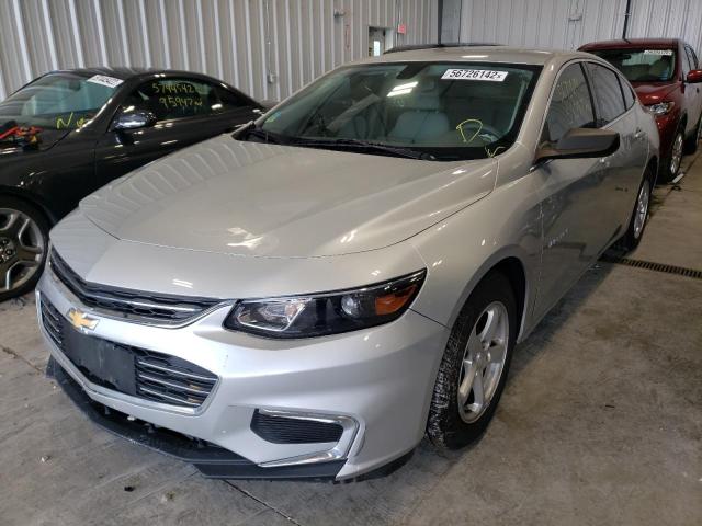 1G1ZB5ST7JF286605 - 2018 CHEVROLET MALIBU LS SILVER photo 2