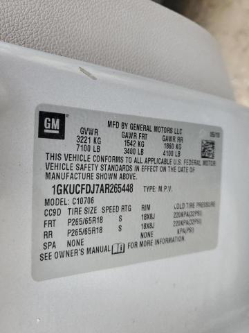 1GKUCFDJ7AR265448 - 2010 GMC YUKON HYBR SILVER photo 10