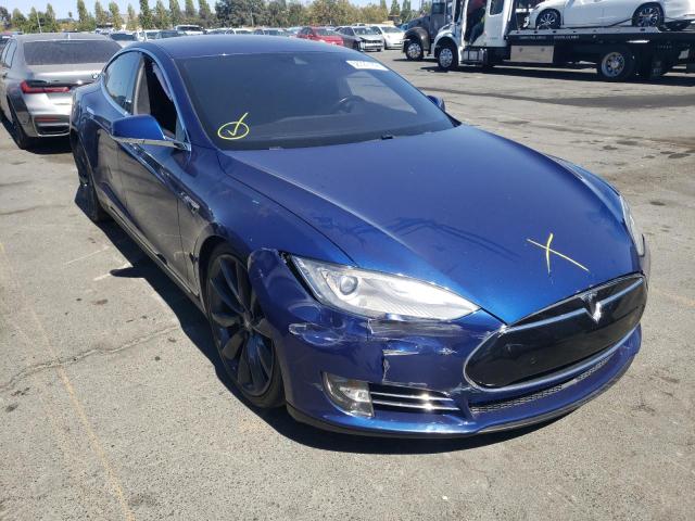 5YJSA1E19FF110732 - 2015 TESLA MODEL S Mavi foto 1
