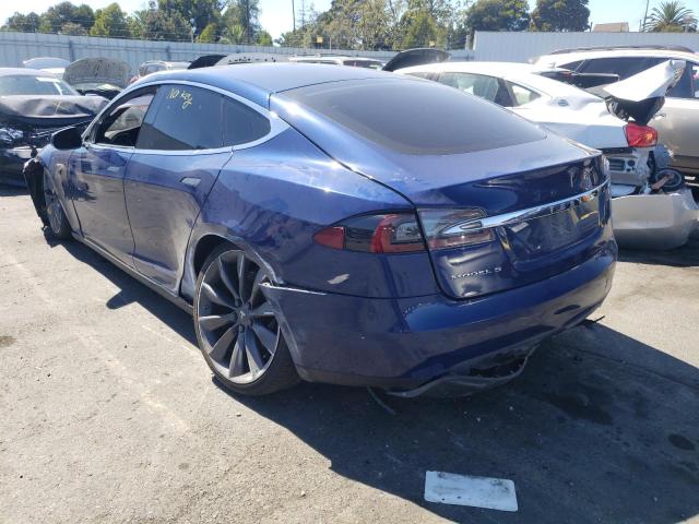5YJSA1E19FF110732 - 2015 TESLA MODEL S Mavi foto 3