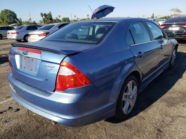 3FAHP0DC9AR161196 - 2010 FORD FUSION SPO BLUE photo 4