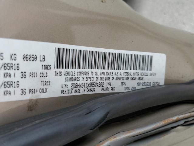 2D8HN541X9R524202 - 2009 DODGE GRAND CARAVAN SXT  photo 10