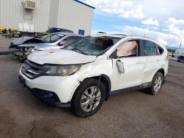 5J6RM3H76EL001524 - 2014 HONDA CR-V EXL WHITE photo 2