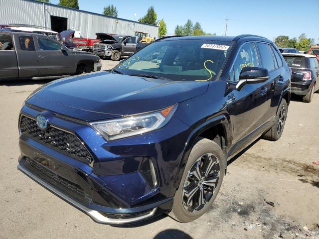 JTMEB3FV1MD028747 - 2021 TOYOTA RAV4 PRIME BLUE photo 2