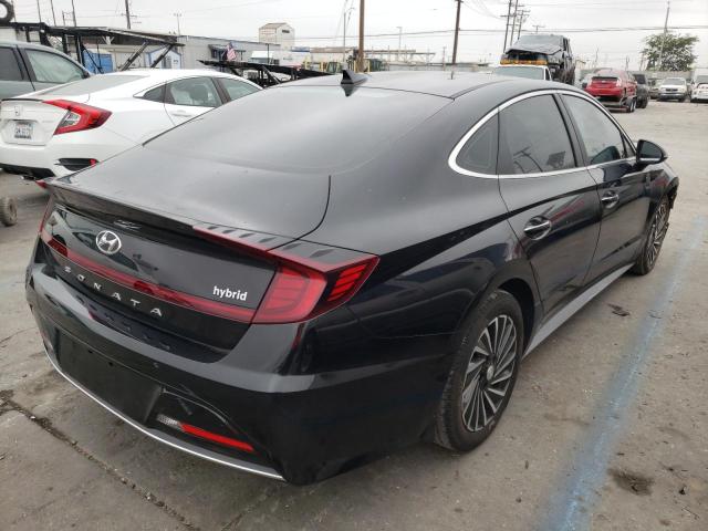 KMHL34JJ8MA020186 - 2021 HYUNDAI SONATA HYB BLACK photo 4