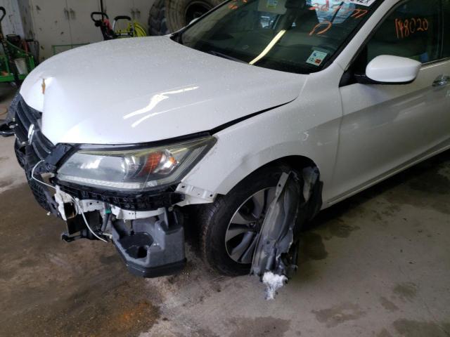 1HGCR2F37FA269777 - 2015 HONDA ACCORD LX WHITE photo 9