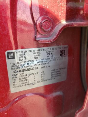 3GNAL2EK7DS619198 - 2013 CHEVROLET CAPTIVA LS 红色 照片 10