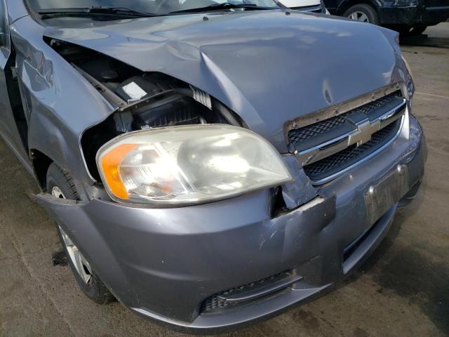 KL1TD56E59B627092 - 2009 CHEVROLET AVEO LS 灰色 照片 9
