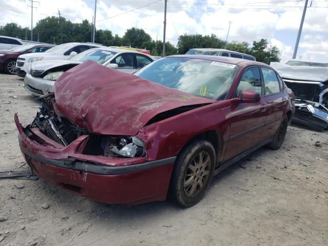 2G1WF52E159316236 - 2005 CHEVROLET IMPALA MAROON photo 2