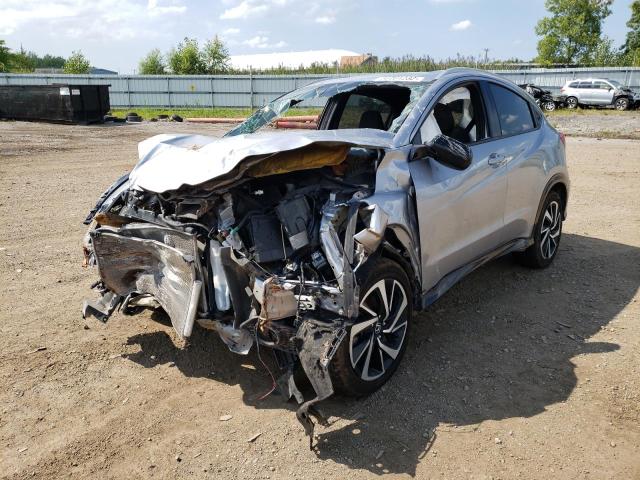 3CZRU6H16KM732073 - 2019 HONDA HR-V SILVER photo 2