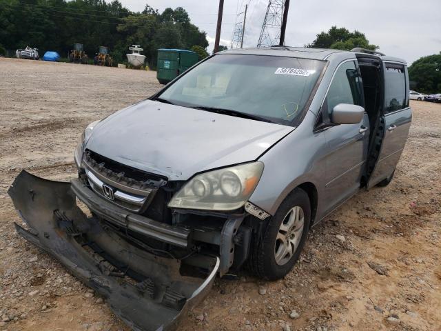 5FNRL38775B074736 - 2005 HONDA ODYSSEY EX SILVER photo 2