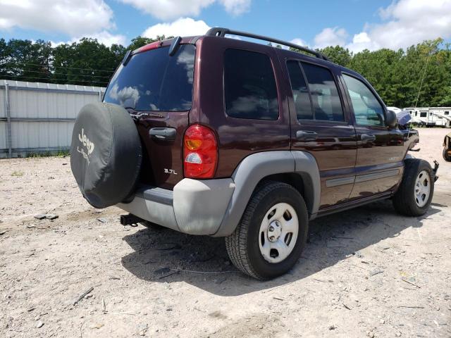 1J4GL48K74W272190 - 2004 JEEP LIBERTY SP BROWN photo 4