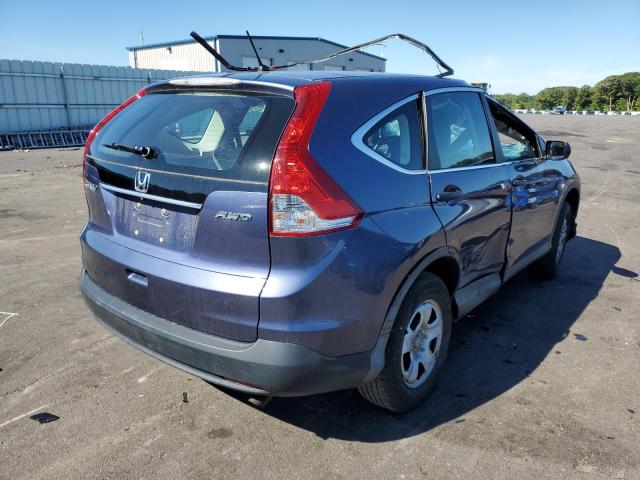 2HKRM4H38EH653235 - 2014 HONDA CR-V LX BLUE photo 4