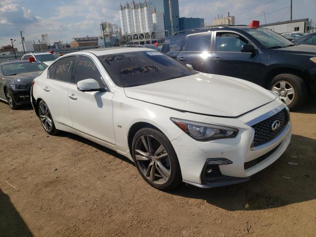 JN1EV7AR6KM591107 - 2019 INFINITI Q50 LUXE WHITE photo 1