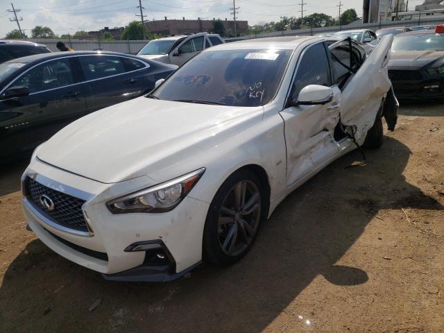 JN1EV7AR6KM591107 - 2019 INFINITI Q50 LUXE WHITE photo 2