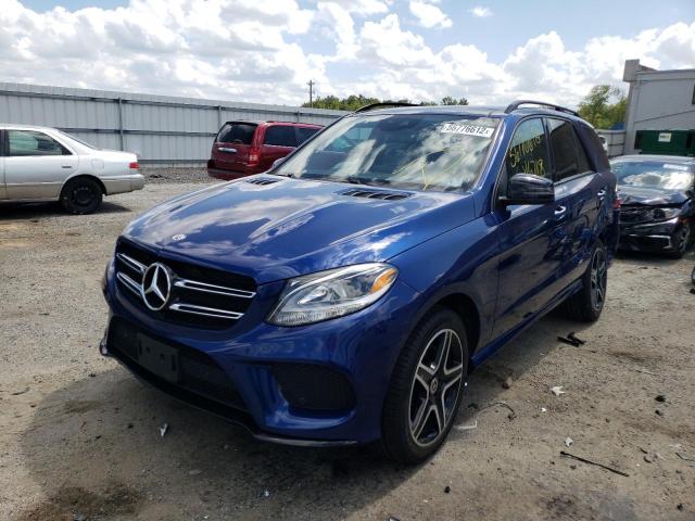 4JGDA5JBXJB128601 - 2018 MERCEDES-BENZ GLE 350 BLUE photo 2