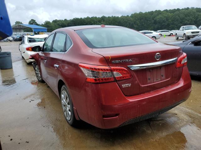 3N1AB7APXFY380078 - 2015 NISSAN SENTRA S MAROON photo 3