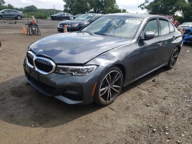 3MW5R7J06L8B11260 - 2020 BMW 330XI GRAY photo 2