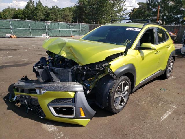 KM8K5CA56LU554089 - 2020 HYUNDAI KONA ULTIM GREEN photo 2