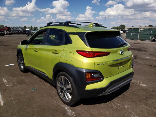 KM8K5CA56LU554089 - 2020 HYUNDAI KONA ULTIM GREEN photo 3