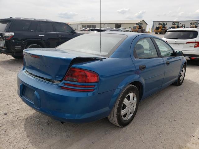 1B3AL36T94N385826 - 2004 DODGE STRATUS SE BLUE photo 4