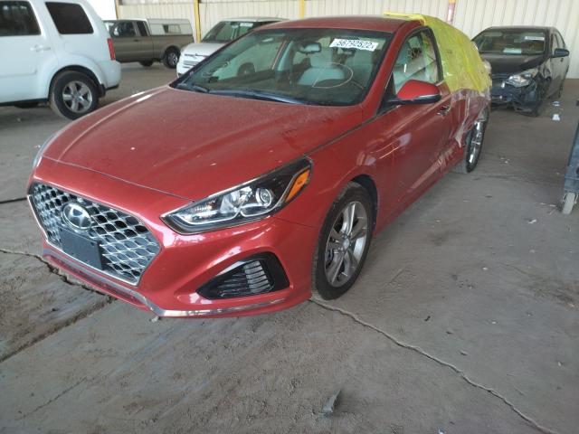 5NPE34AF4KH769355 - 2019 HYUNDAI SONATA LIM RED photo 2