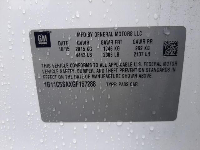 1G11C5SAXGF157288 - 2016 CHEVROLET MALIBU LIM თეთრი ფოტო 10