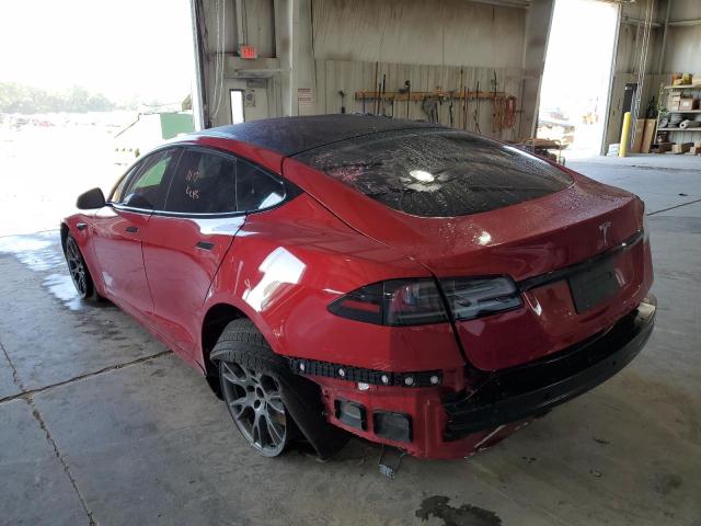 5YJSA1E5XNF478807 - 2022 TESLA MODEL S Կարմիր լուսանկար 3