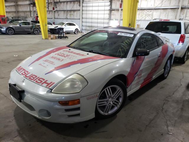 4A3AC84H53E035969 - 2003 MITSUBISHI ECLIPSE GT WHITE photo 2