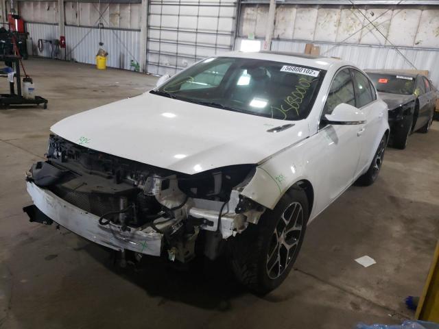 2G4GL5EX4H9135312 - 2017 BUICK REGAL SPOR WHITE photo 2