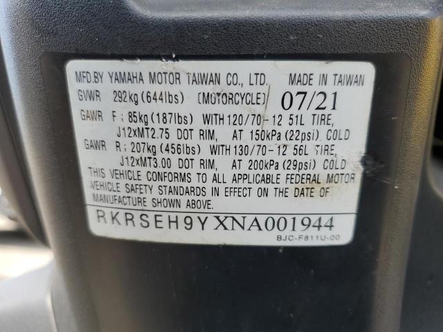 RKRSEH9YXNA001944 - 2022 YAMAHA YW125 BLACK photo 10