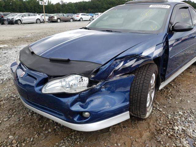 2G1WX12K039276434 - 2003 CHEVROLET MONTE CARL ლურჯი ფოტო 9