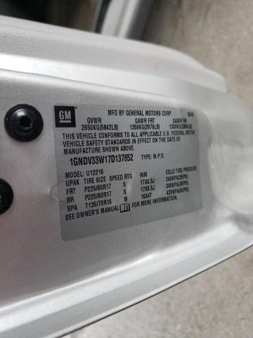 1GNDV33W17D137852 - 2007 CHEVROLET UPLANDER L Gümüş foto 10