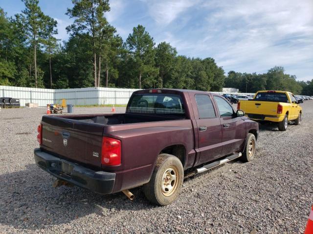 1D7HE28N25S321930 - 2005 DODGE DAKOTA QUA BURGUNDY photo 4