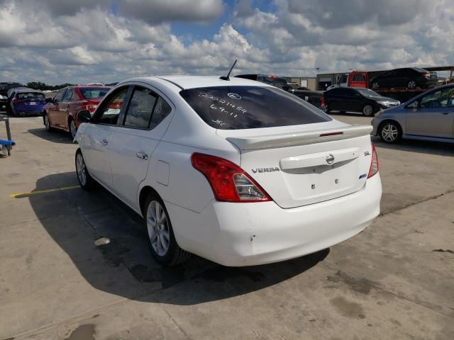 3N1CN7AP0EL804203 - 2014 NISSAN VERSA S WHITE photo 3