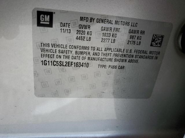 1G11C5SL2EF163410 - 2014 CHEVROLET MALIBU 1LT ვერცხლისფერი ფოტო 10