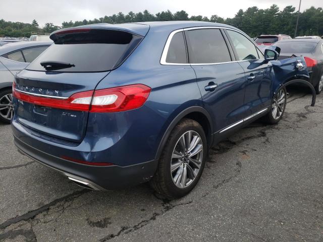 2LMPJ8LPXJBL13110 - 2018 LINCOLN MKX RESERV BLUE photo 4