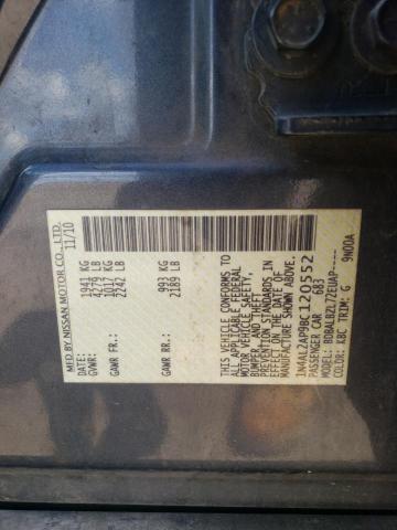 1N4AL2AP9BC120552 - 2011 NISSAN ALTIMA BAS GRAY photo 10