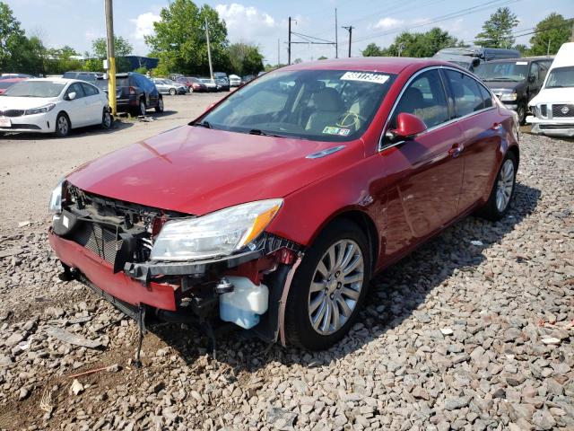 2G4GS5EV7D9128706 - 2013 BUICK REGAL PREM RED photo 2