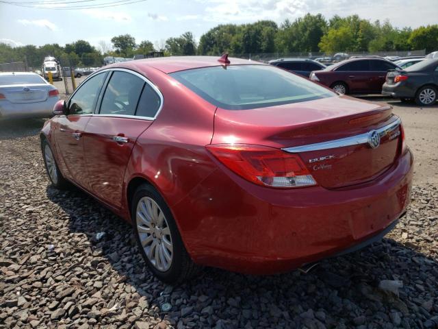 2G4GS5EV7D9128706 - 2013 BUICK REGAL PREM RED photo 3