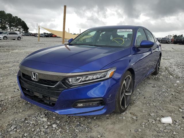 1HGCV1F3XKA065975 - 2019 HONDA ACCORD SPO BLUE photo 2