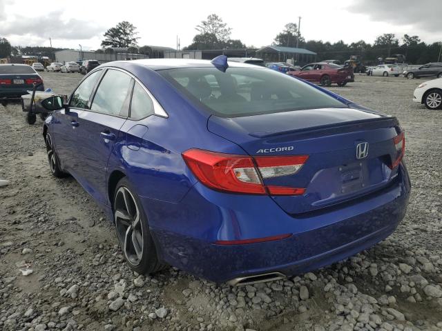 1HGCV1F3XKA065975 - 2019 HONDA ACCORD SPO BLUE photo 3