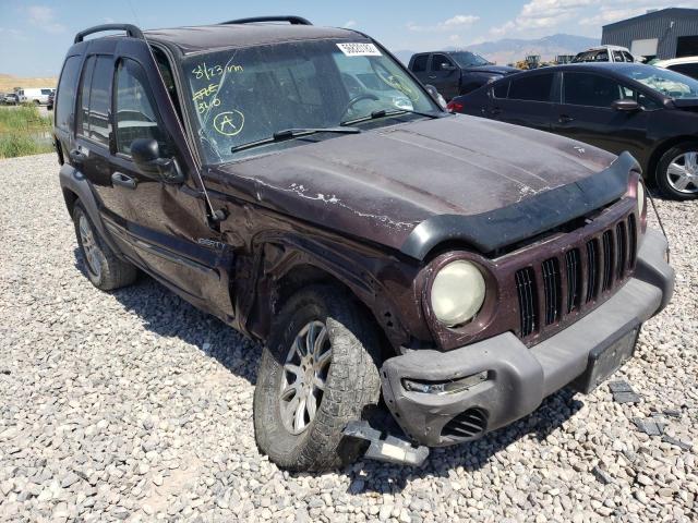 1J4GL48K44W185721 - 2004 JEEP LIBERTY SP BURGUNDY photo 1