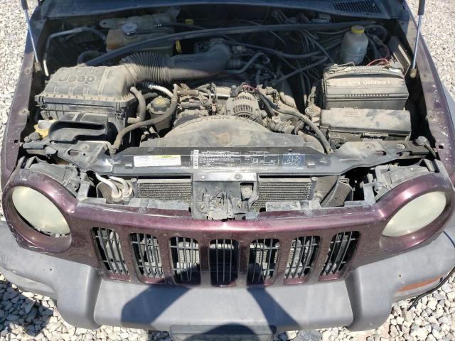 1J4GL48K44W185721 - 2004 JEEP LIBERTY SP BURGUNDY photo 7