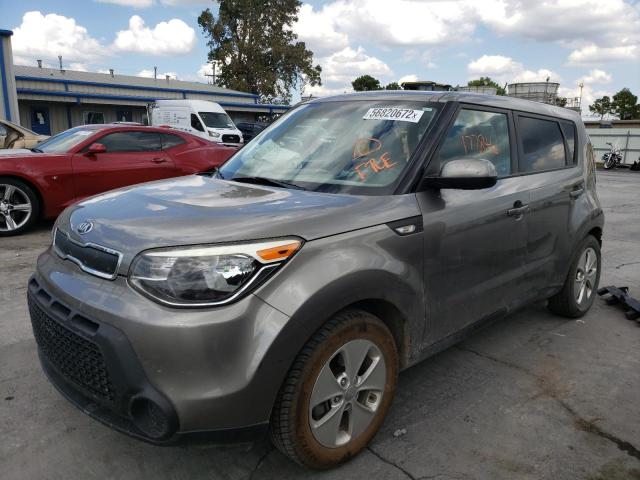 KNDJN2A26E7054127 - 2014 KIA SOUL GRAY photo 2