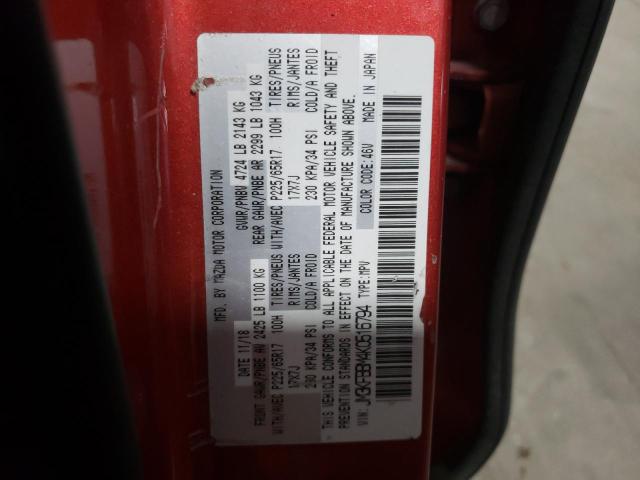 JM3KFBBM4K0516794 - 2019 MAZDA CX-5 SPORT RED photo 10