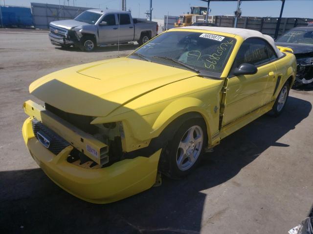 1FAFP44423F418030 - 2003 FORD MUSTANG YELLOW photo 2