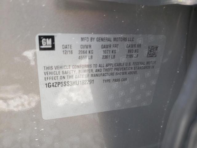 1G4ZP5SS3HU182291 - 2017 BUICK LACROSSE E BEIGE photo 10